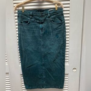 Hudson Midi Dyed Denim Skirt